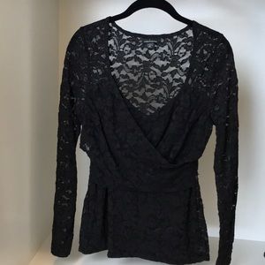 Moda International lace long-sleeve top